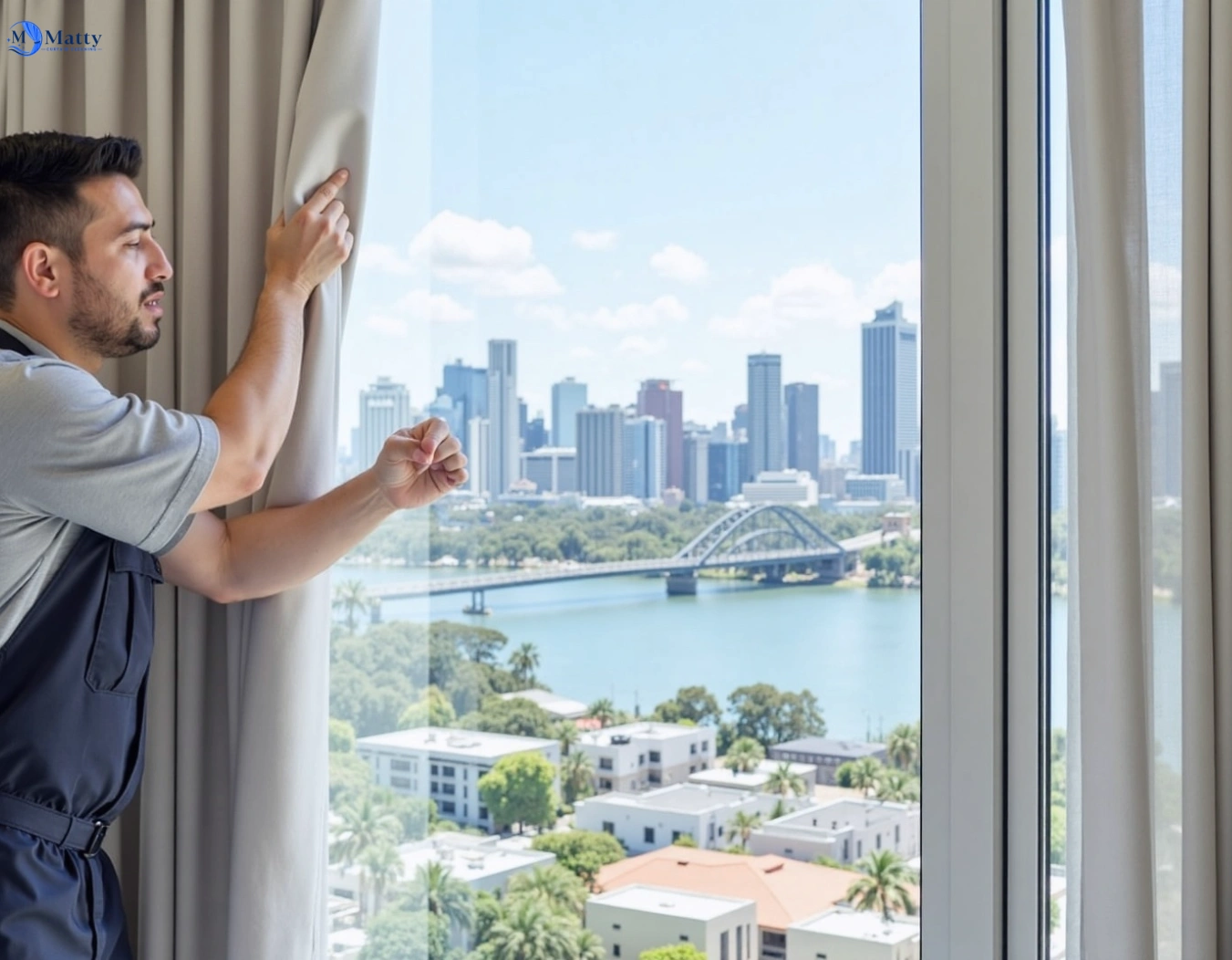 Professional curtain steam cleaning service newtown-vic QLD by Matty Curtain Cleaning
