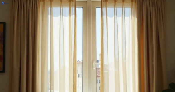 Dusty and dull curtains in newtown-vic before steam cleaning
